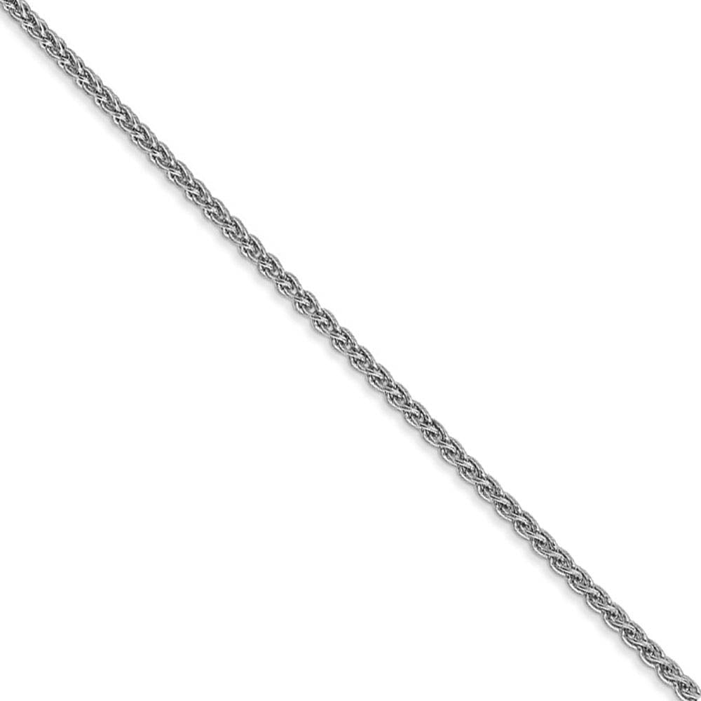 1.65mm 14k White Gold Solid Wheat Chain Necklace, Item C9226 by The Black Bow Jewelry Co.