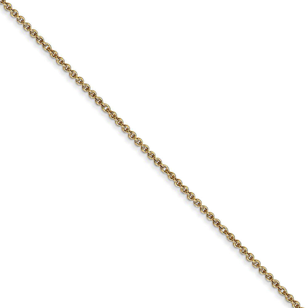 1.1mm 14k Yellow Gold Solid Round Cable Chain Necklace, Item C9246 by The Black Bow Jewelry Co.