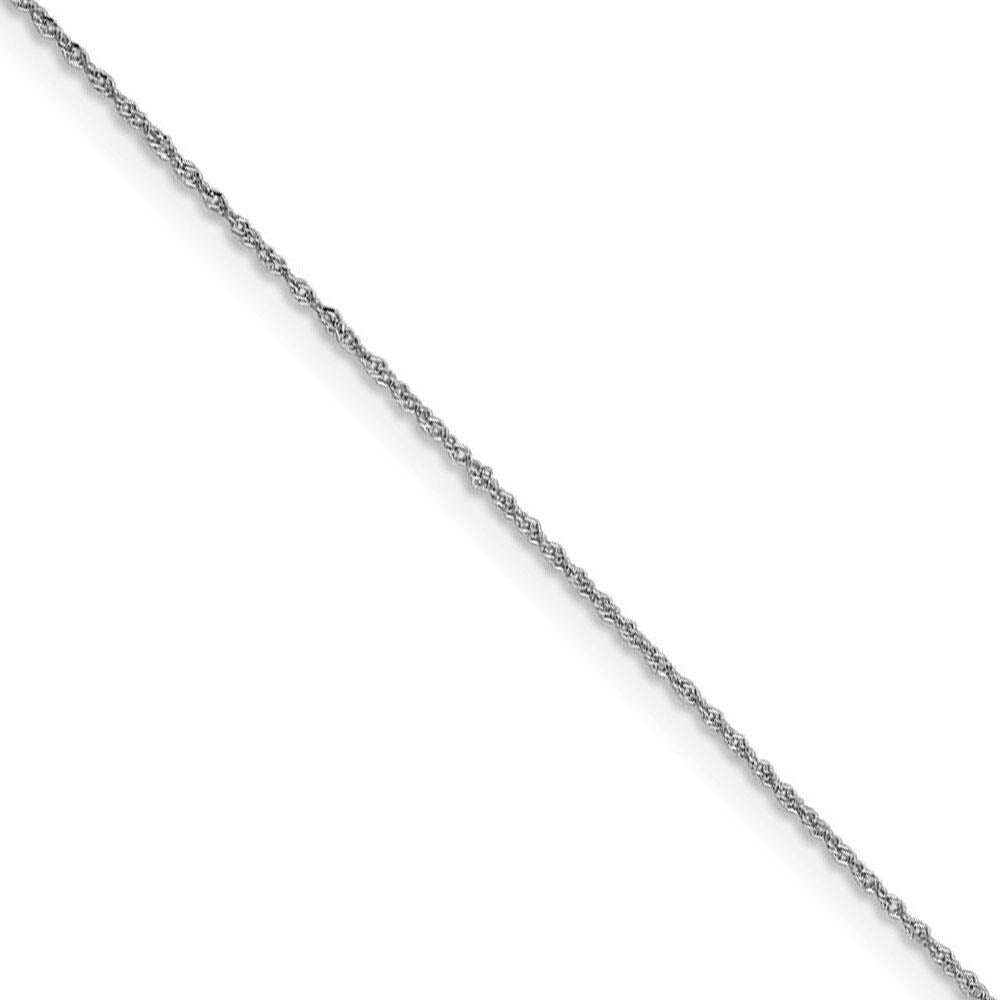 0.8mm 14k White Gold Diamond Cut Singapore Chain Necklace, Item C9278 by The Black Bow Jewelry Co.