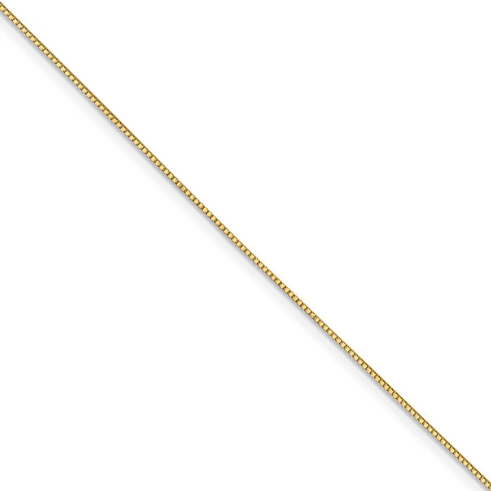 0.7mm 14k Yellow Gold Box Chain w/Spring Ring Necklace