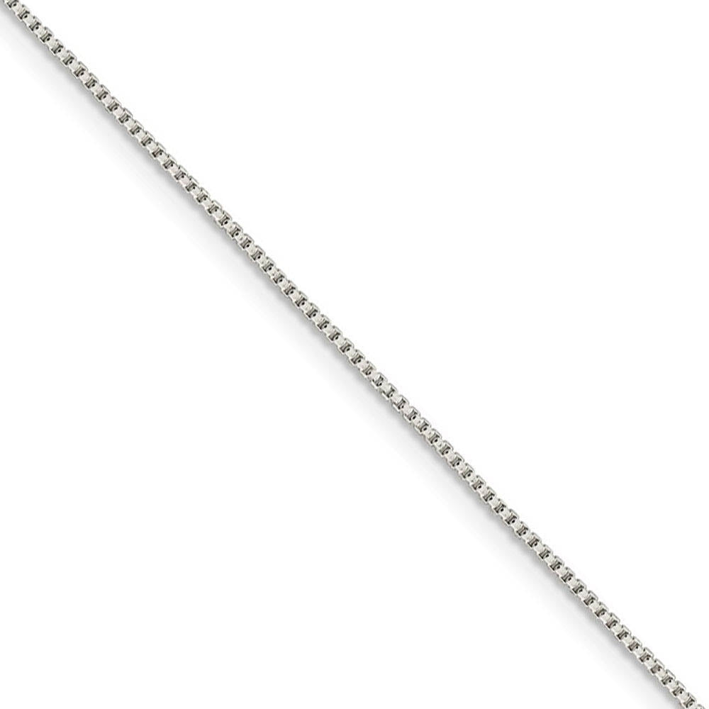 1mm Sterling Silver Solid Round Box Chain Necklace, Item C9559 by The Black Bow Jewelry Co.