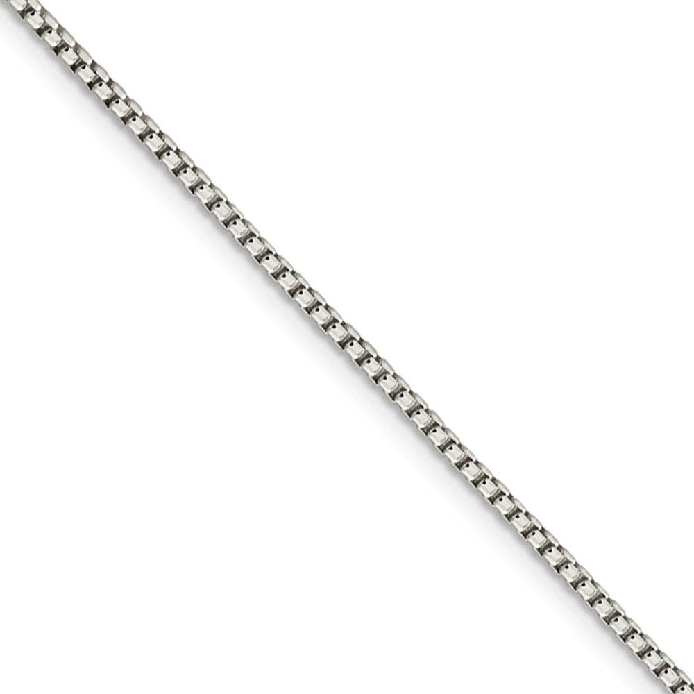 1.75mm Sterling Silver Solid Round Box Chain Necklace