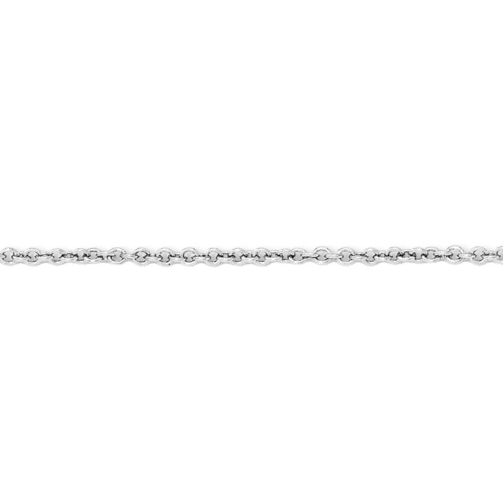 1.25mm 14k White Gold Solid Cable Chain Necklace, Item C9571 by The Black Bow Jewelry Co.