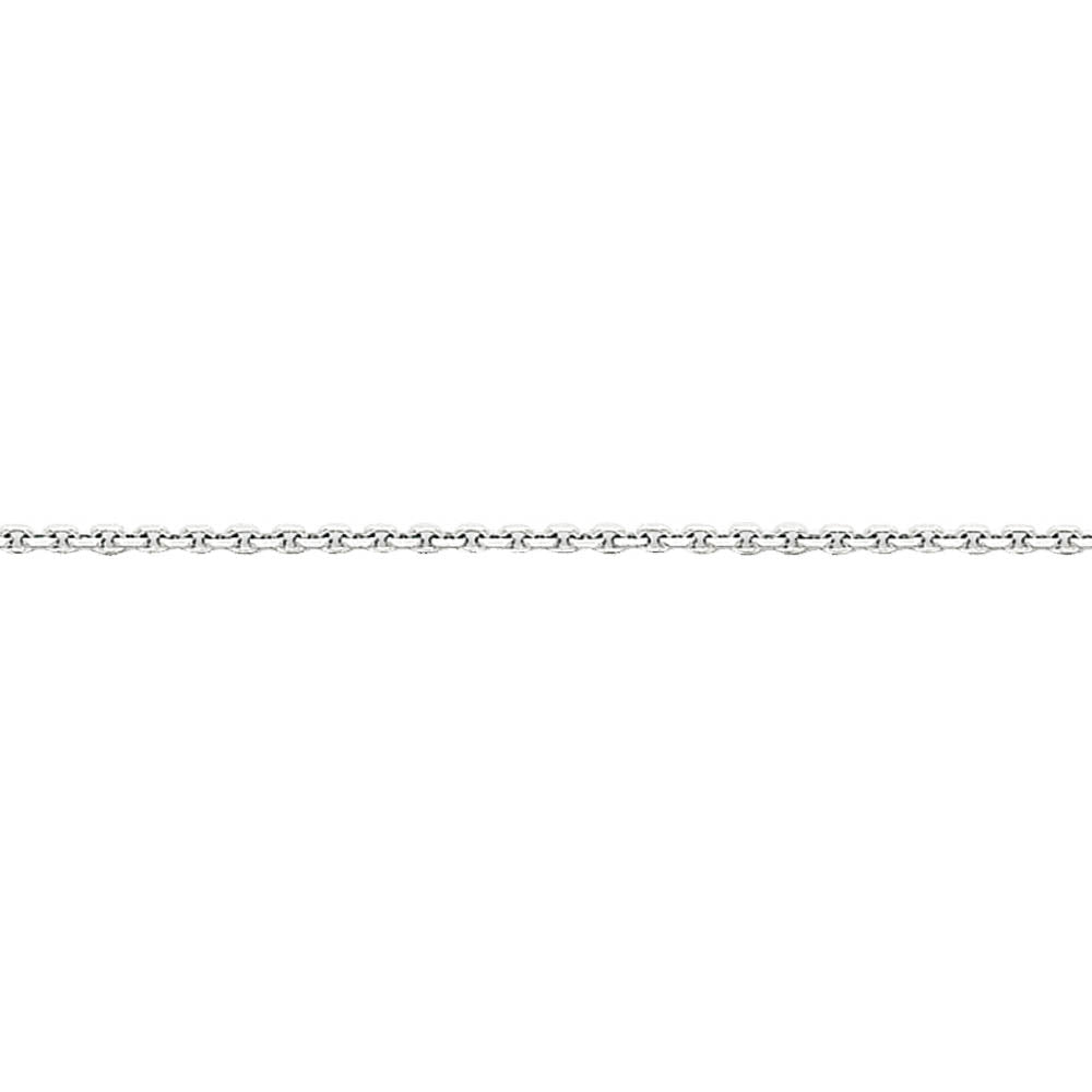 0.95mm 14k White Gold Diamond Cut Cable Chain Necklace, Item C9572 by The Black Bow Jewelry Co.