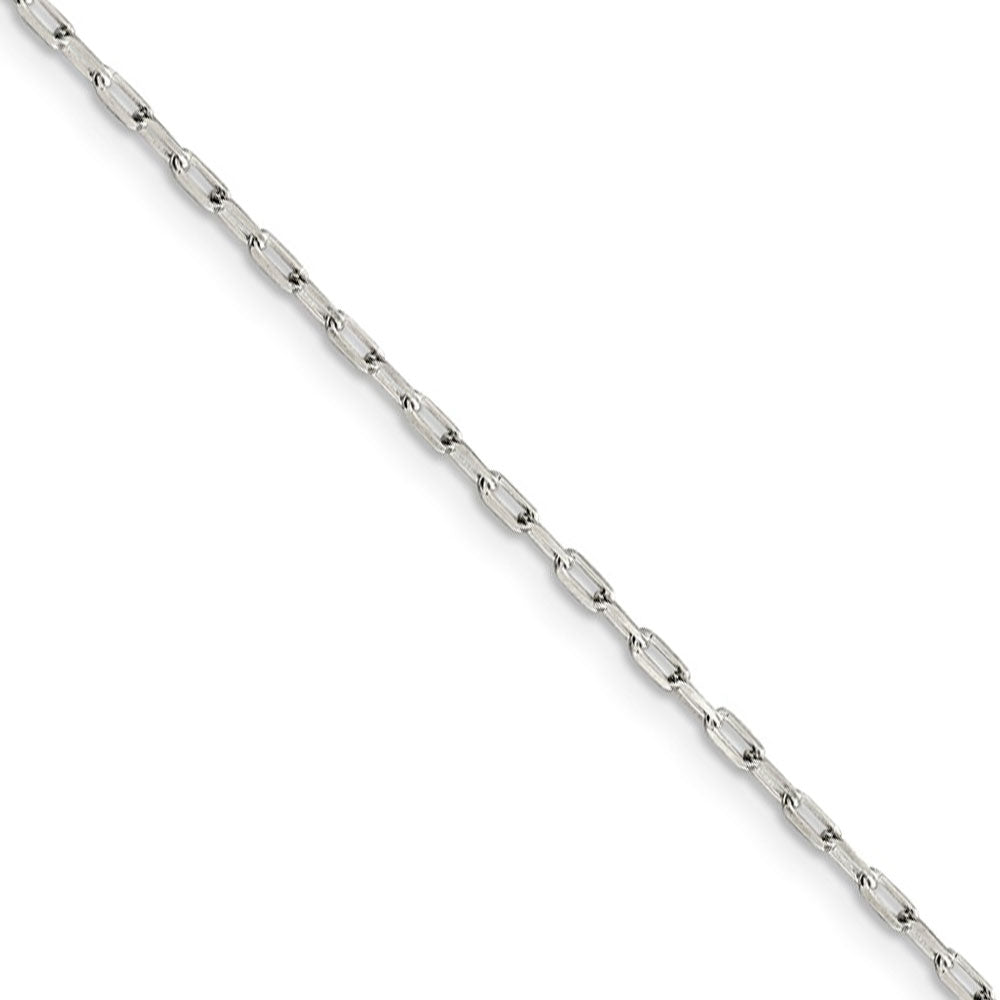 1.75mm Sterling Silver Solid Elongated Open Cable Chain Necklace, Item C9577 by The Black Bow Jewelry Co.