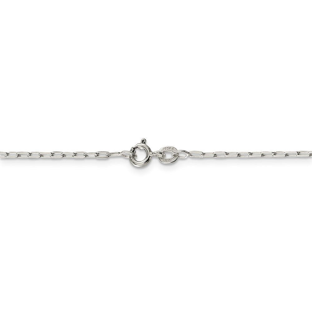 Alternate view of the 1.75mm Sterling Silver Solid Elongated Open Cable Chain Necklace by The Black Bow Jewelry Co.