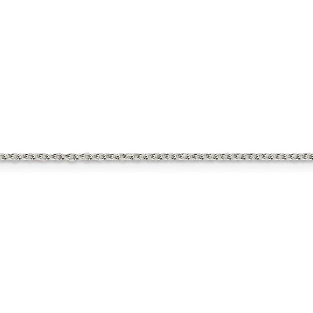 Alternate view of the 1.5mm, Sterling Silver Classic Solid Cable Chain Necklace by The Black Bow Jewelry Co.