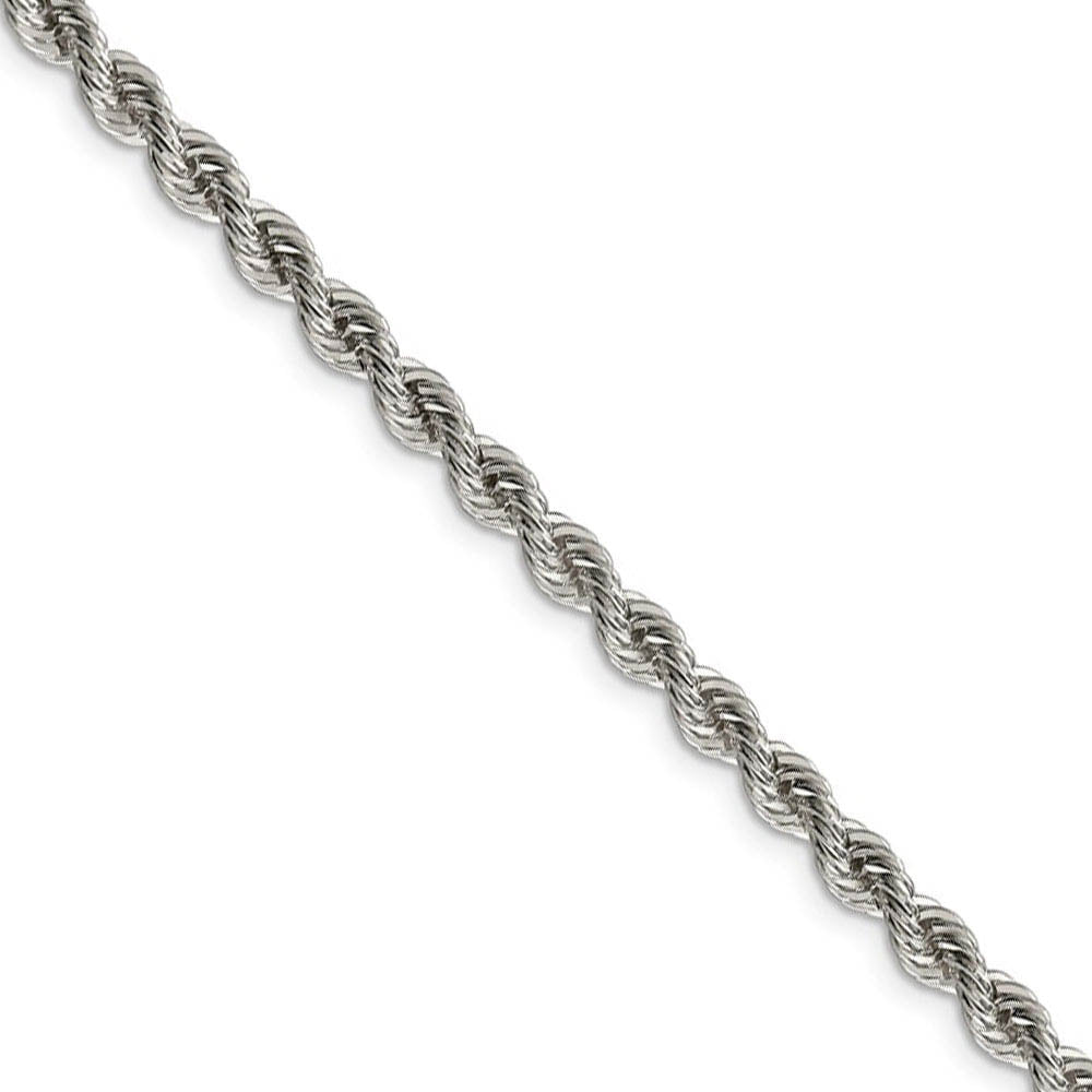 4.25mm Sterling Silver Solid Rope Chain Necklace