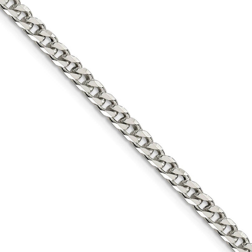 3.5mm Sterling Silver Solid Curb Chain Necklace, Item C9604 by The Black Bow Jewelry Co.
