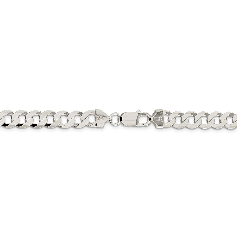 Alternate view of the Men&#39;s 7.5mm Sterling Silver Solid Flat Curb Chain Necklace by The Black Bow Jewelry Co.