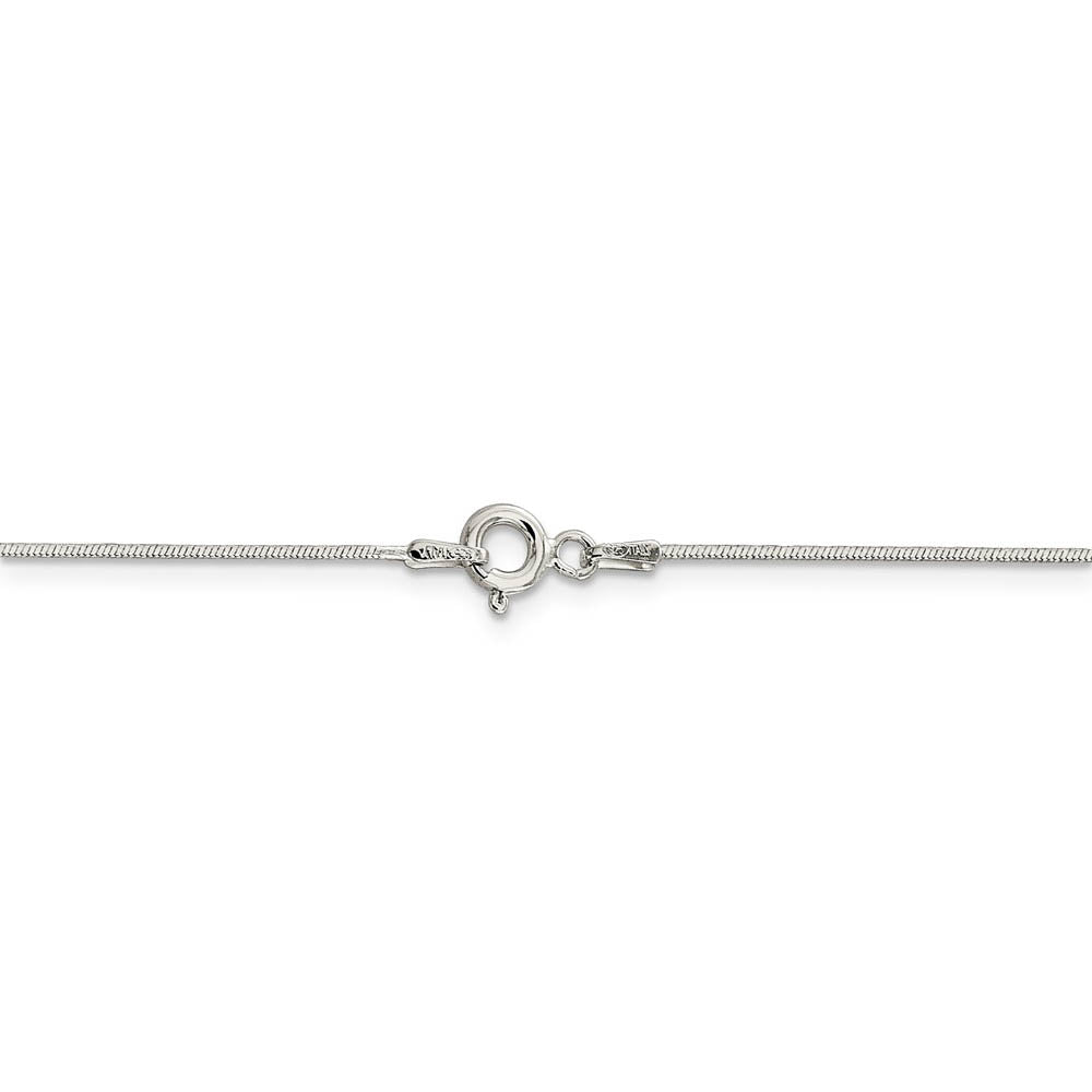 Alternate view of the 0.85mm Sterling Silver Diamond Cut Round Snake Chain Necklace by The Black Bow Jewelry Co.