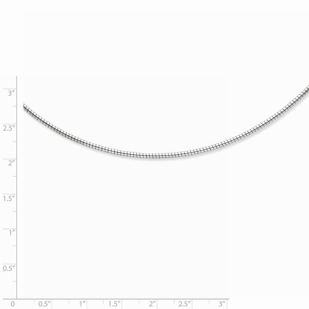 Alternate view of the 2mm Sterling Silver Round Cubetto Chain Necklace, 16-18 Inch by The Black Bow Jewelry Co.