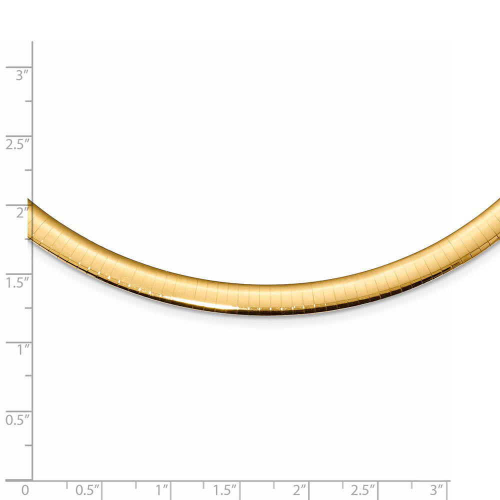 Alternate view of the 6mm Sterling Silver & 14k Gold Plated Omega Chain Necklace, Adjustable by The Black Bow Jewelry Co.