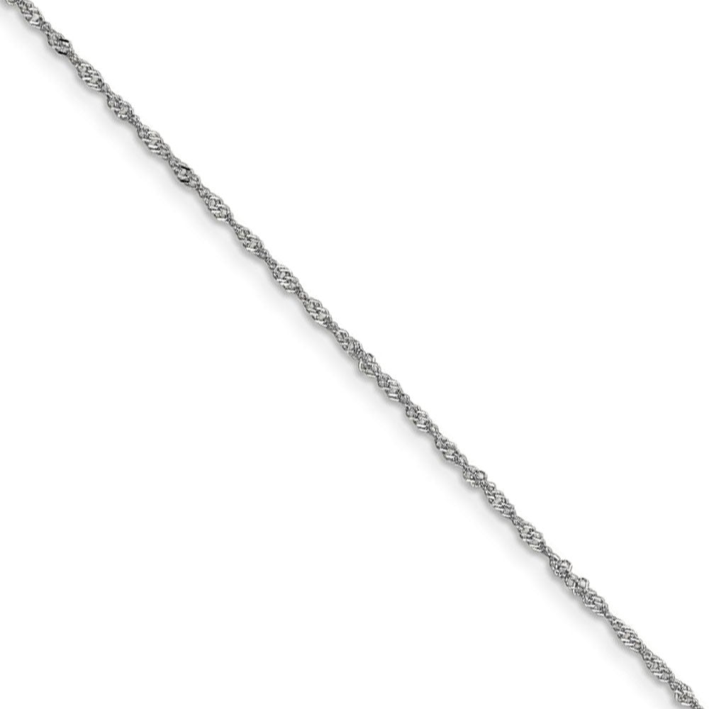 1.1mm 18k White Gold Singapore Chain Necklace, Item C9719 by The Black Bow Jewelry Co.