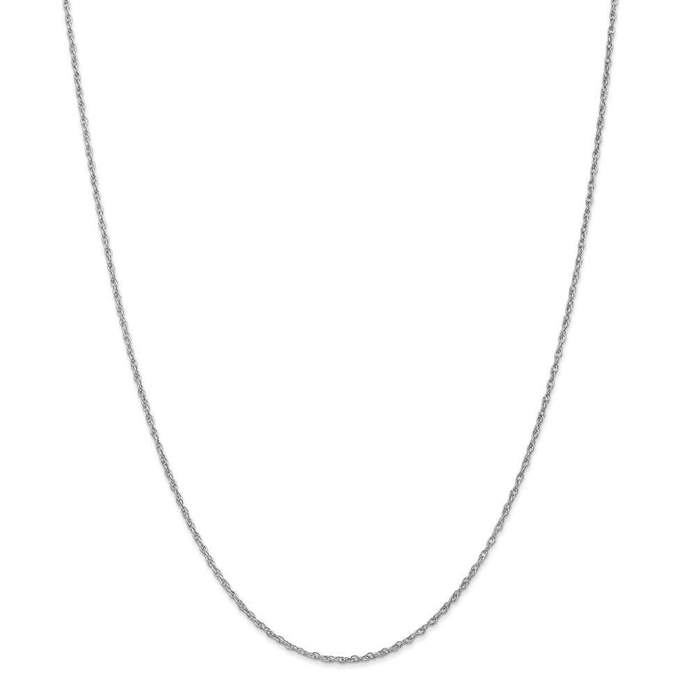 Alternate view of the 1.5mm 14k White Gold Loose Rope Chain Necklace by The Black Bow Jewelry Co.