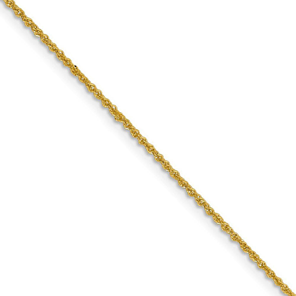 1.3mm 14k Yellow Gold Diamond Cut Fancy Singapore Chain Necklace