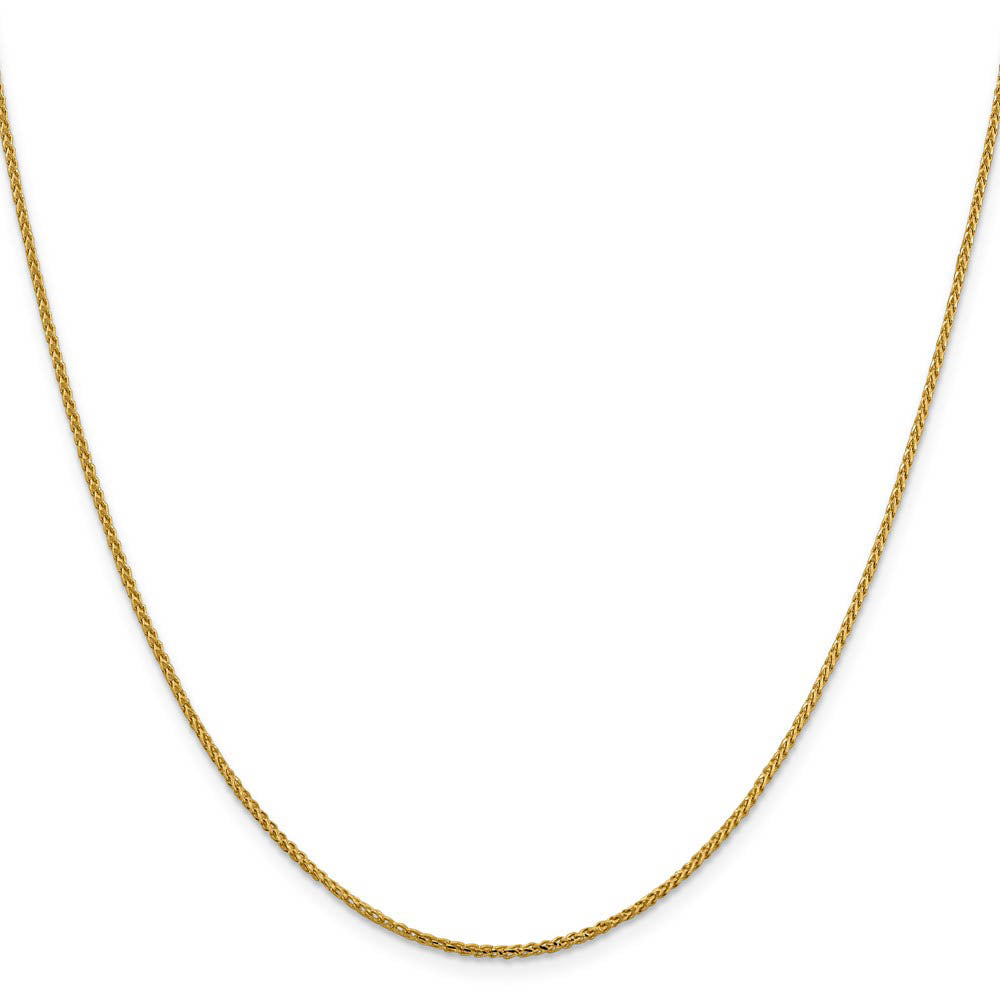 Alternate view of the 1.4mm 14k Yellow Gold Diamond Cut Open Franco Chain Necklace by The Black Bow Jewelry Co.