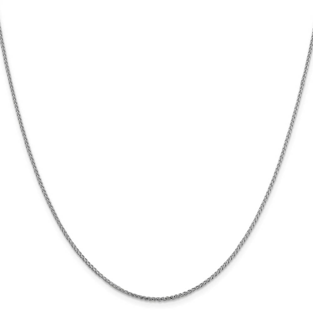 Alternate view of the 1.4mm 14k White Gold Diamond Cut Open Franco Chain Necklace by The Black Bow Jewelry Co.