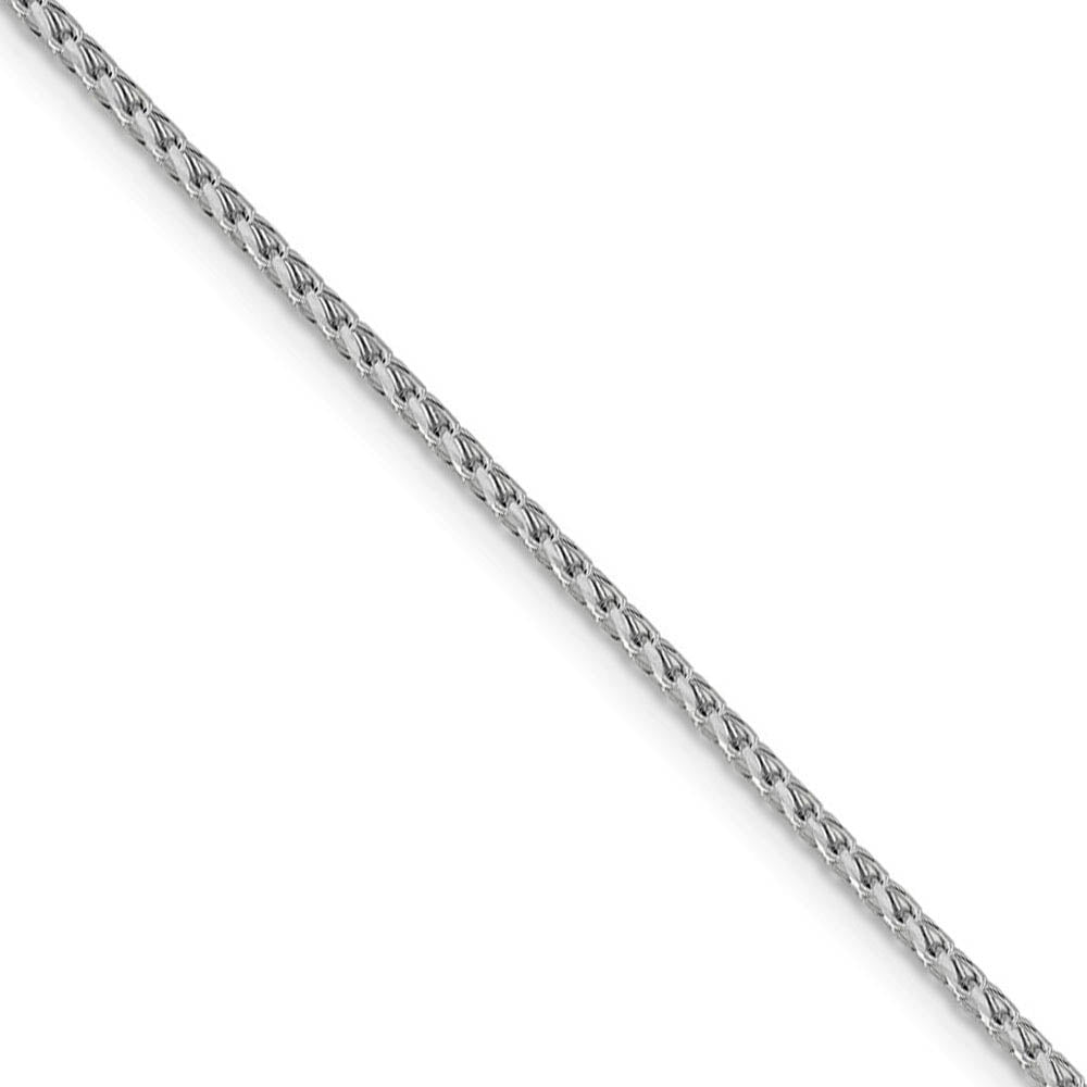 1.6mm 14k White Gold Diamond Cut Open Franco Chain Necklace