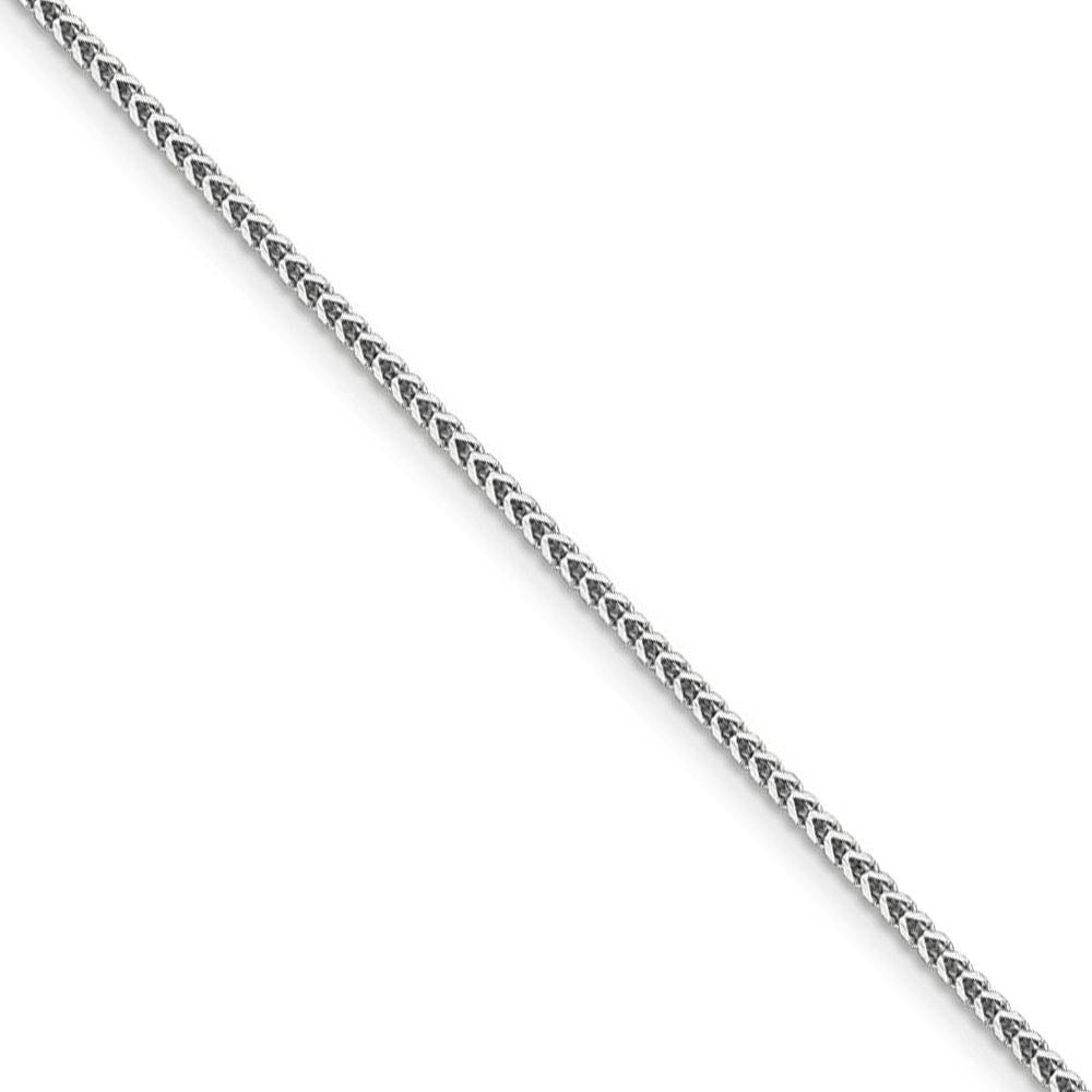 1.25mm 14k White Gold Solid Franco Chain Necklace