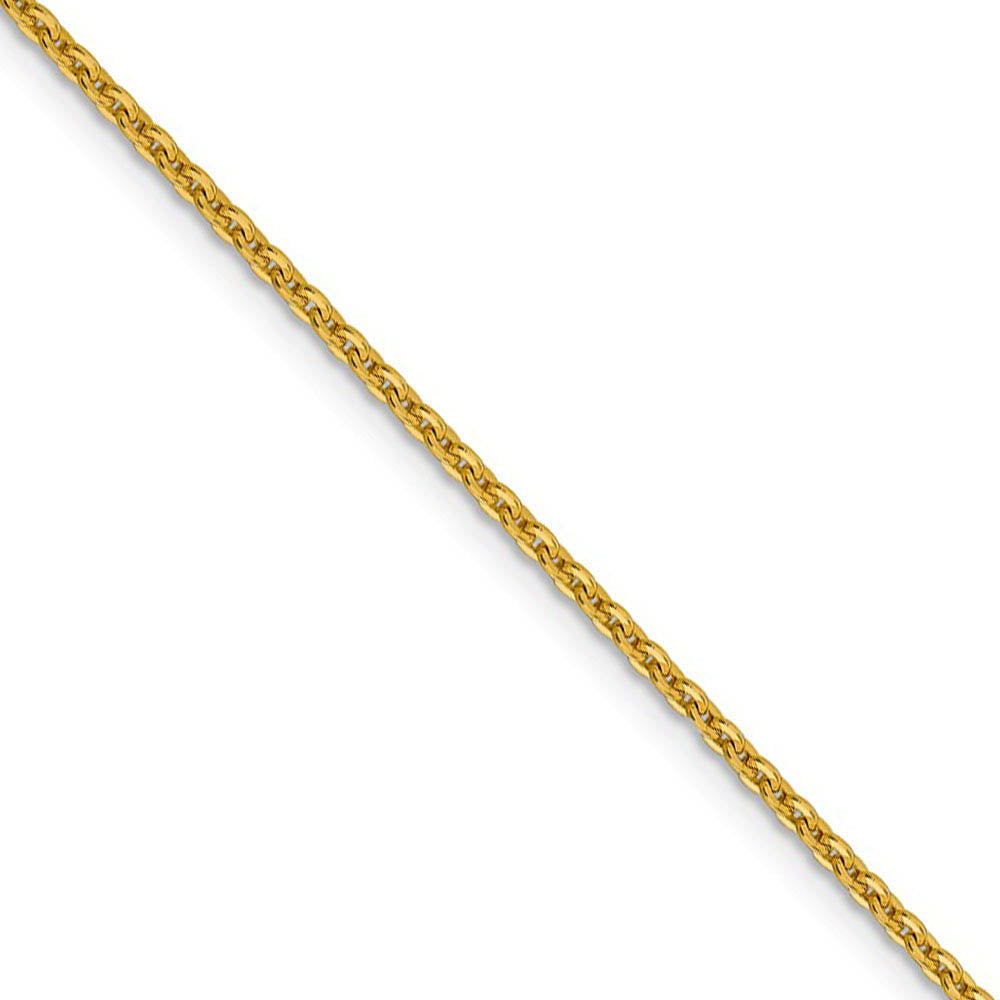 1.95mm 14k Yellow Gold Polished Flat Cable Chain Necklace