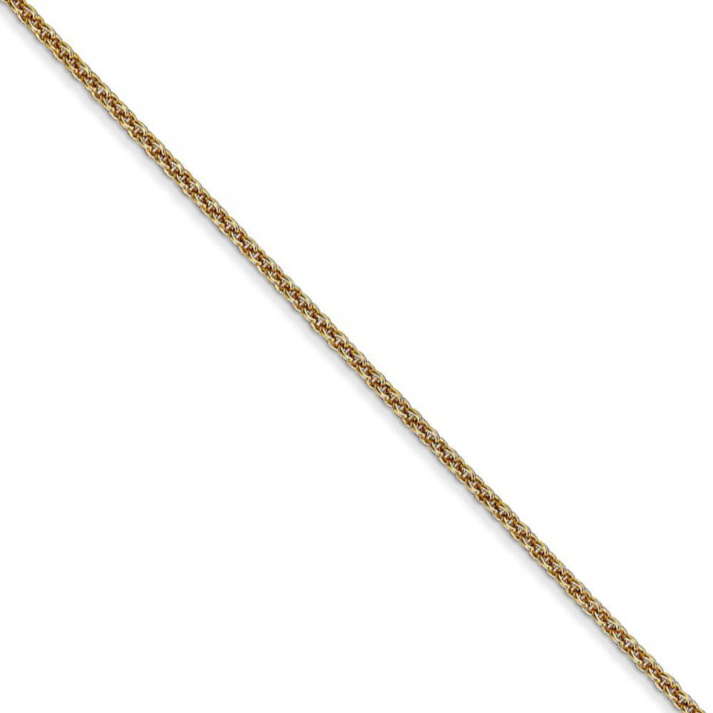 1.4mm 14k Yellow Gold Polished Round Cable Chain Necklace, Item C9784 by The Black Bow Jewelry Co.