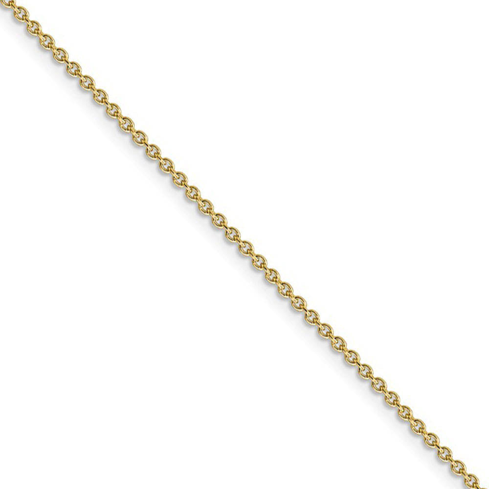 1.8mm 14k Yellow Gold Polished Round Cable Chain Necklace