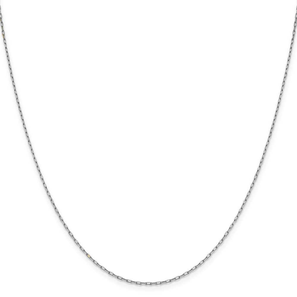 Alternate view of the 1.35mm 14k White Gold Polished Open Long Cable Necklace Chain by The Black Bow Jewelry Co.