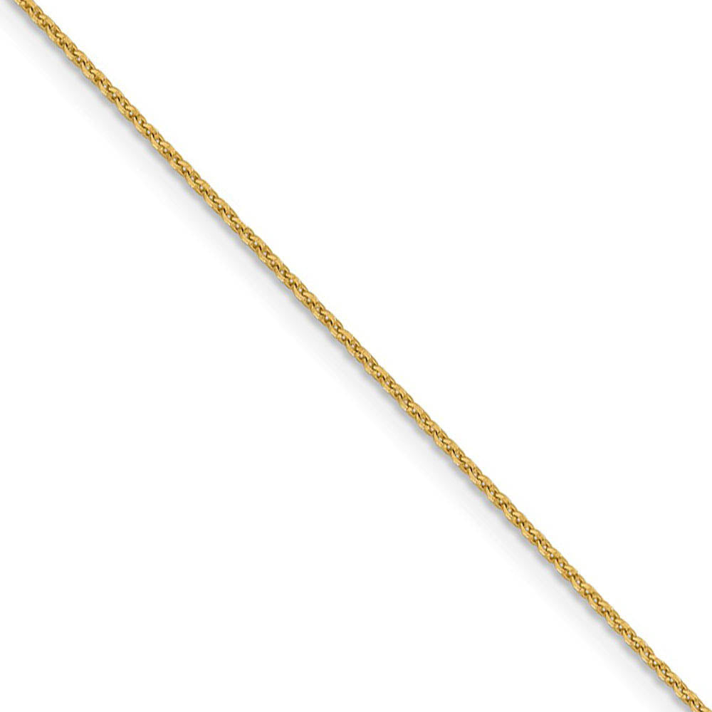 1.15mm 14k Yellow Gold Diamond Cut Oval Open Cable Necklace Chain, Item C9802 by The Black Bow Jewelry Co.