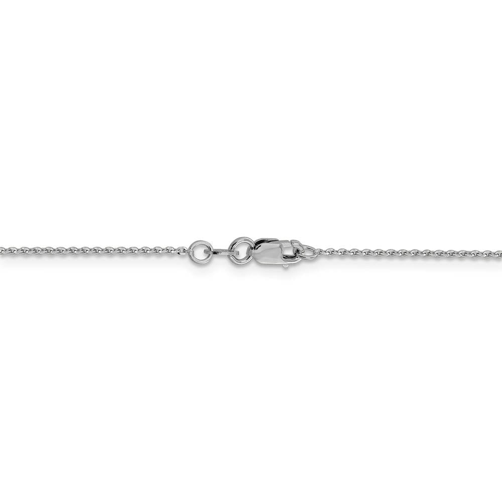 Alternate view of the 1.15mm 14k White Gold Diamond Cut Oval Open Cable Necklace Chain by The Black Bow Jewelry Co.