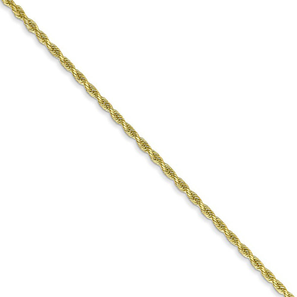 1.75mm 10k Yellow Gold Diamond Cut Solid Rope Chain Necklace  display picture 1