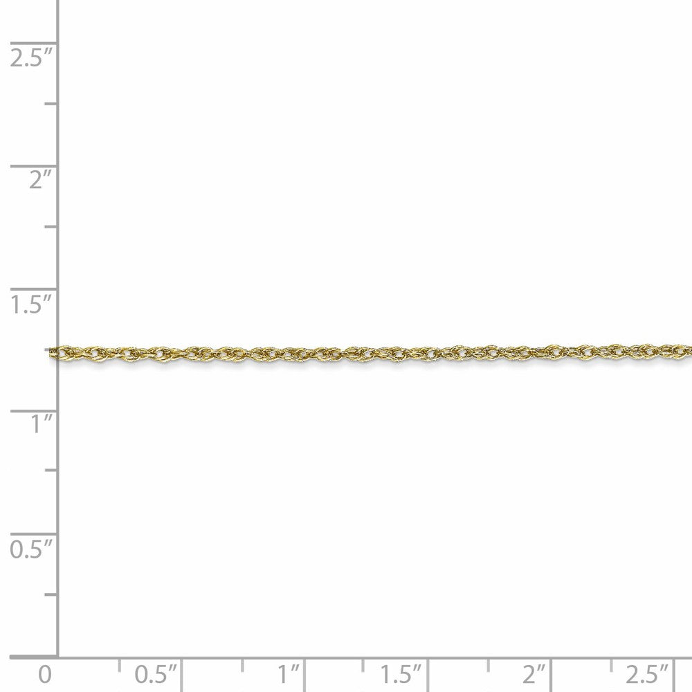 Alternate view of the 1.5mm 10k Yellow Gold Polished Loose Rope Chain Necklace by The Black Bow Jewelry Co.
