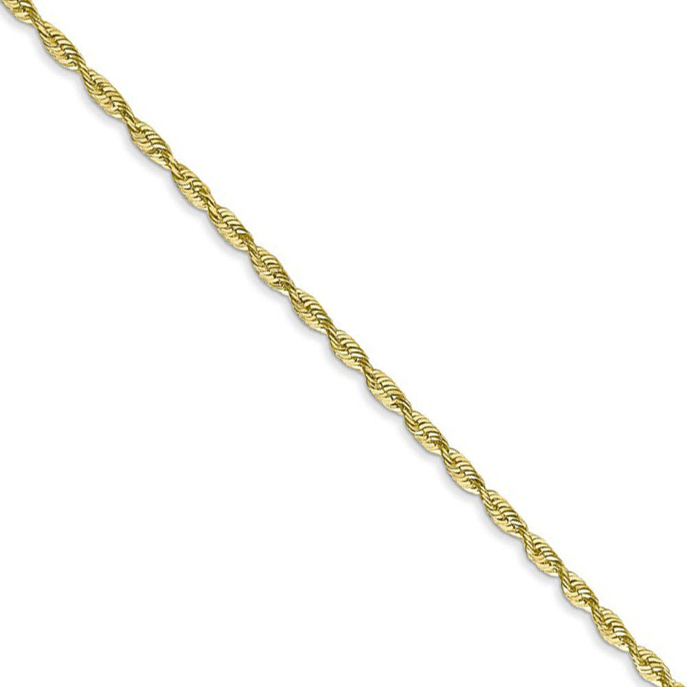 1.8mm 10k Yellow Gold Diamond Cut Hollow Rope Chain Necklace, Item C9871 by The Black Bow Jewelry Co.