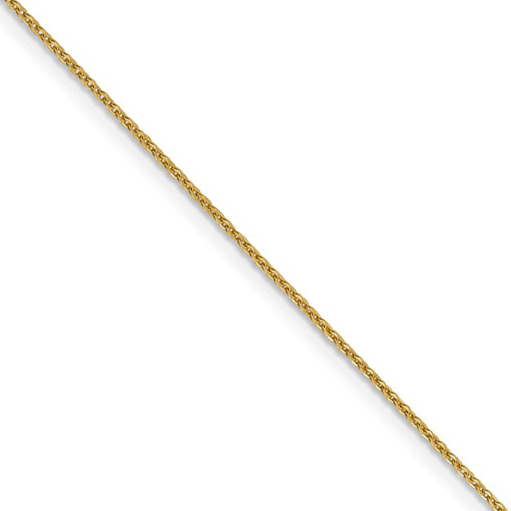 1.3mm 10k Yellow Gold Flat Cable Chain Necklace, Item C9887 by The Black Bow Jewelry Co.
