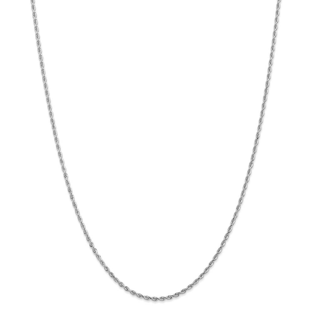 Alternate view of the 2mm, 14k White Gold D/C Quadruple Rope Chain Necklace by The Black Bow Jewelry Co.