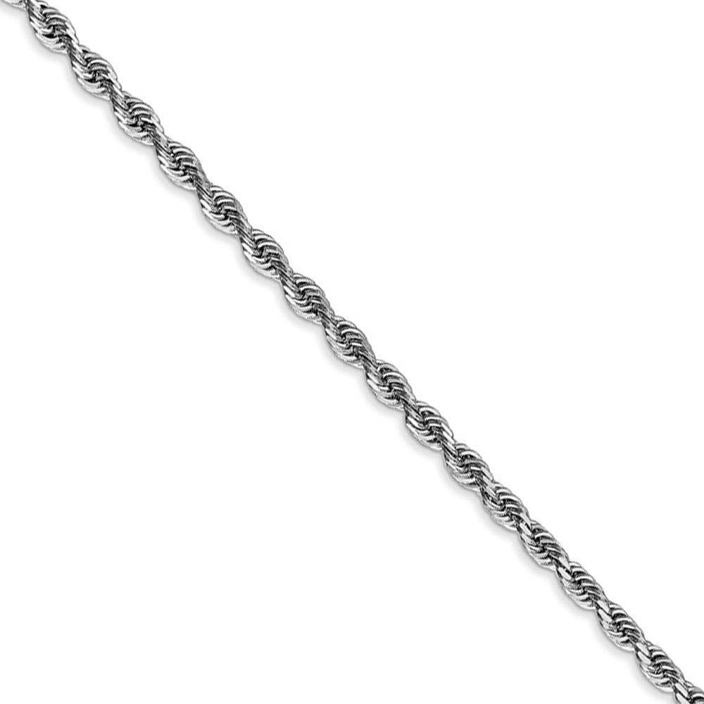 2.75mm, 14k White Gold D/C Quadruple Rope Chain Necklace, Item C9948 by The Black Bow Jewelry Co.