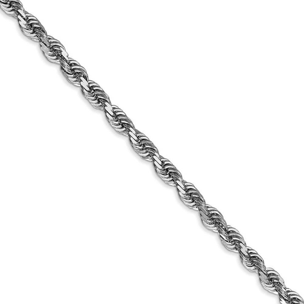 4mm, 14k White Gold D/C Quadruple Rope Chain Necklace, Item C9951 by The Black Bow Jewelry Co.