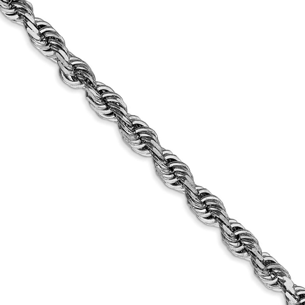 4.5mm, 14k White Gold D/C Quadruple Rope Chain Necklace