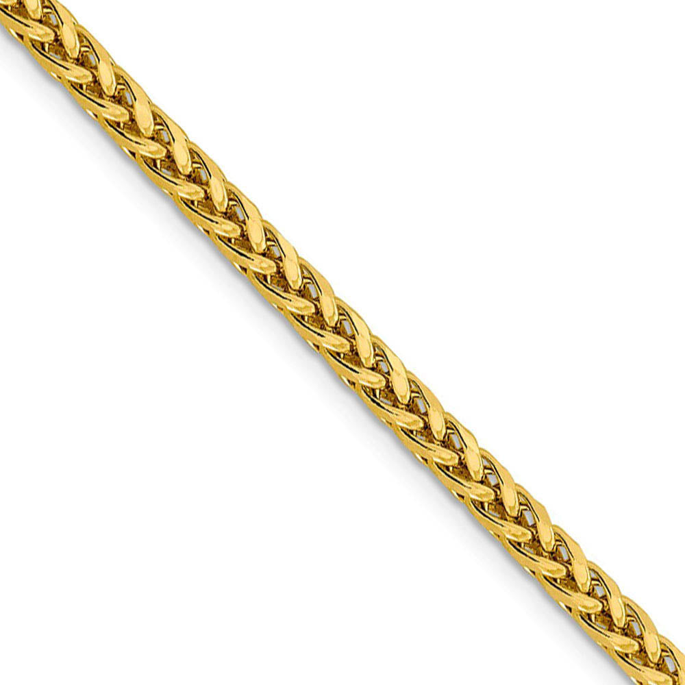 3.7mm, 14k Yellow Gold D/C Hollow Wheat Chain Necklace, Item C9963 by The Black Bow Jewelry Co.