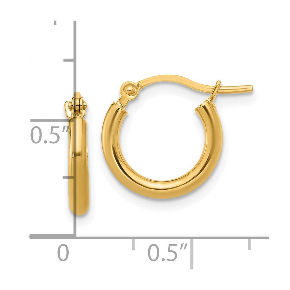 KEZEF Gold Plated Sterling Silver 2mm Round Hoop Earrings - 50mm (2 Inch) Diameter