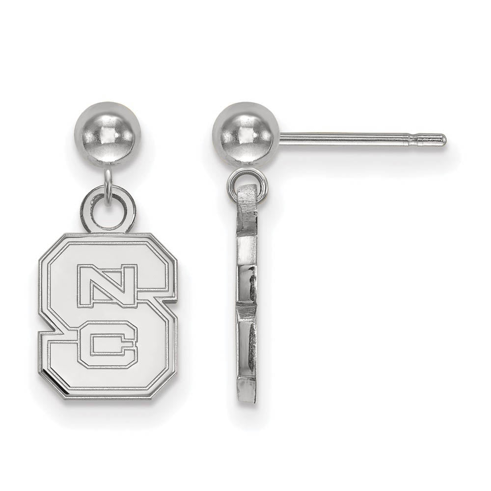 Sterling Silver North Carolina State 'NCS' Dangle Earrings, Item E13746 by The Black Bow Jewelry Co.