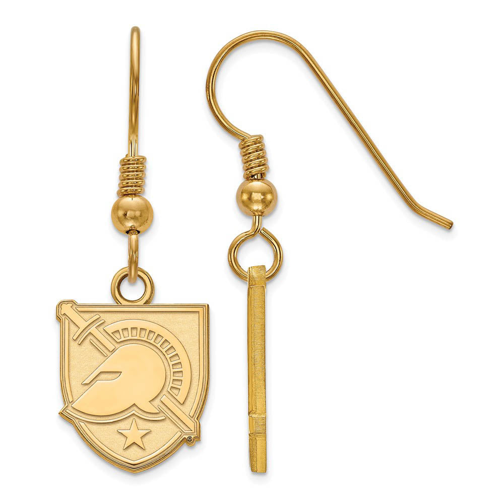 14k Gold Plated Silver U.S. Military Academy Dangle Earrings, Item E13897 by The Black Bow Jewelry Co.