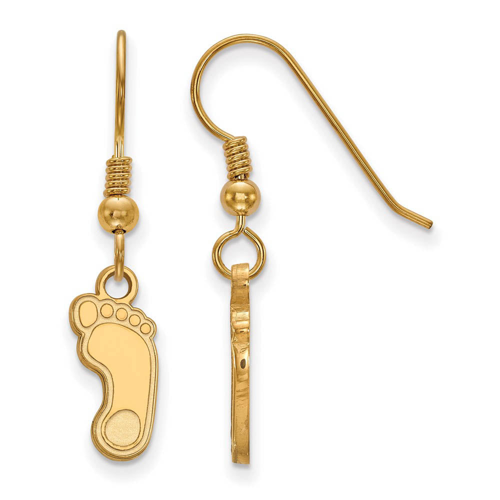 14k Gold Plated Silver U of North Carolina Dangle Earrings, Item E13962 by The Black Bow Jewelry Co.
