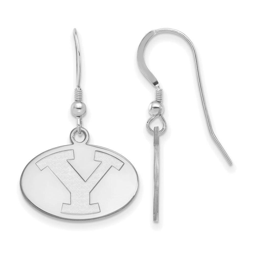 Sterling Silver Brigham Young University Small Dangle Earrings, Item E14000 by The Black Bow Jewelry Co.