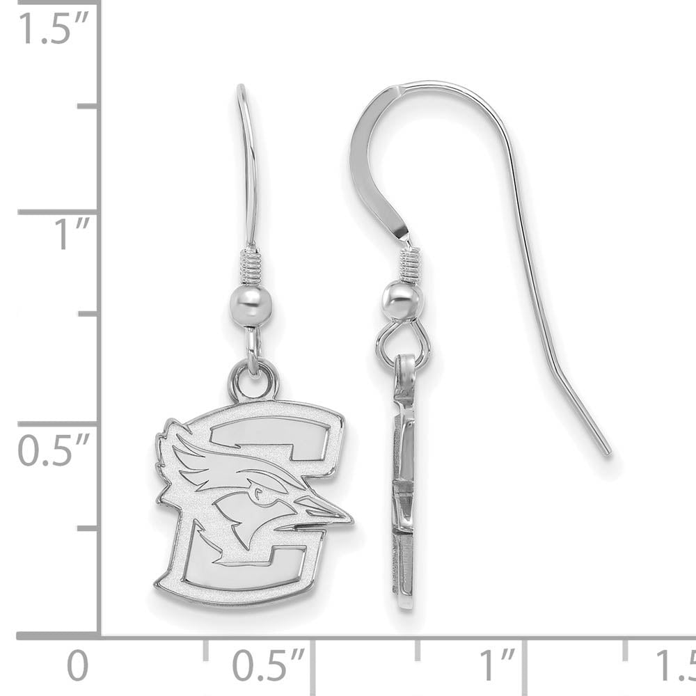 Alternate view of the Sterling Silver Creighton University Small Dangle Earrings by The Black Bow Jewelry Co.
