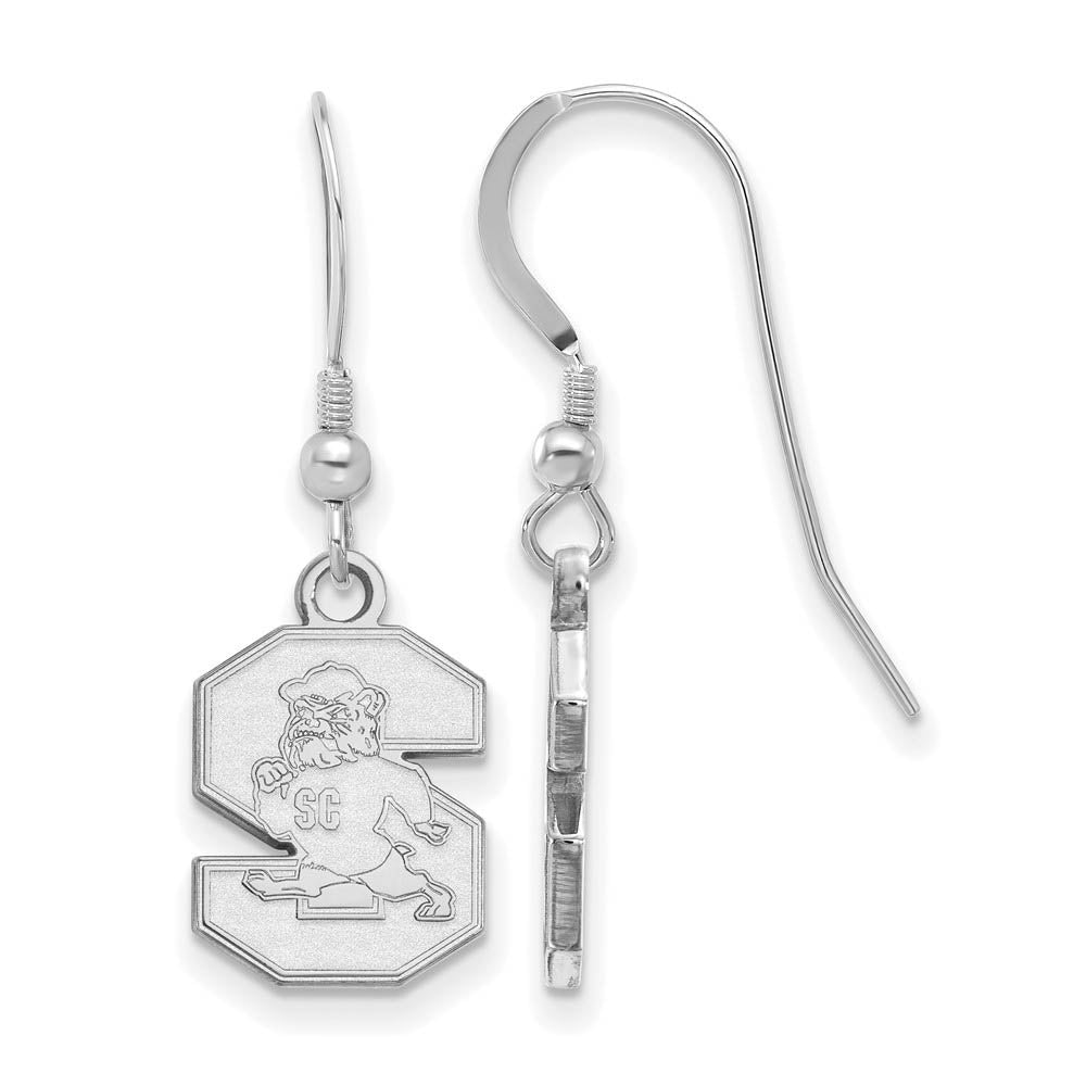 Sterling Silver South Carolina State University Dangle Earrings, Item E14029 by The Black Bow Jewelry Co.