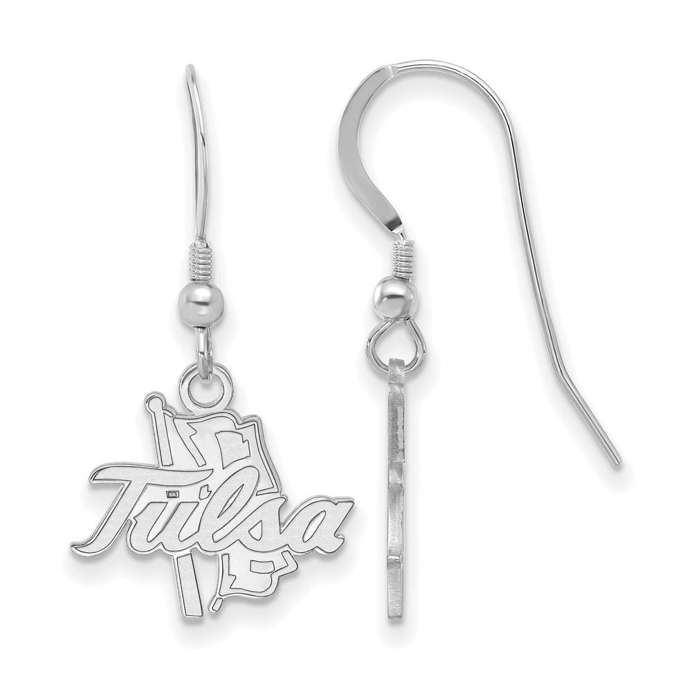 Sterling Silver The University of Tulsa Small Dangle Earrings, Item E14048 by The Black Bow Jewelry Co.