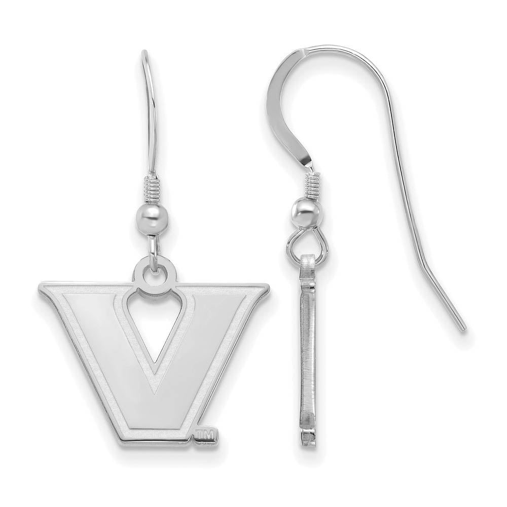 Sterling Silver Vanderbilt University Small Dangle Earrings, Item E14050 by The Black Bow Jewelry Co.