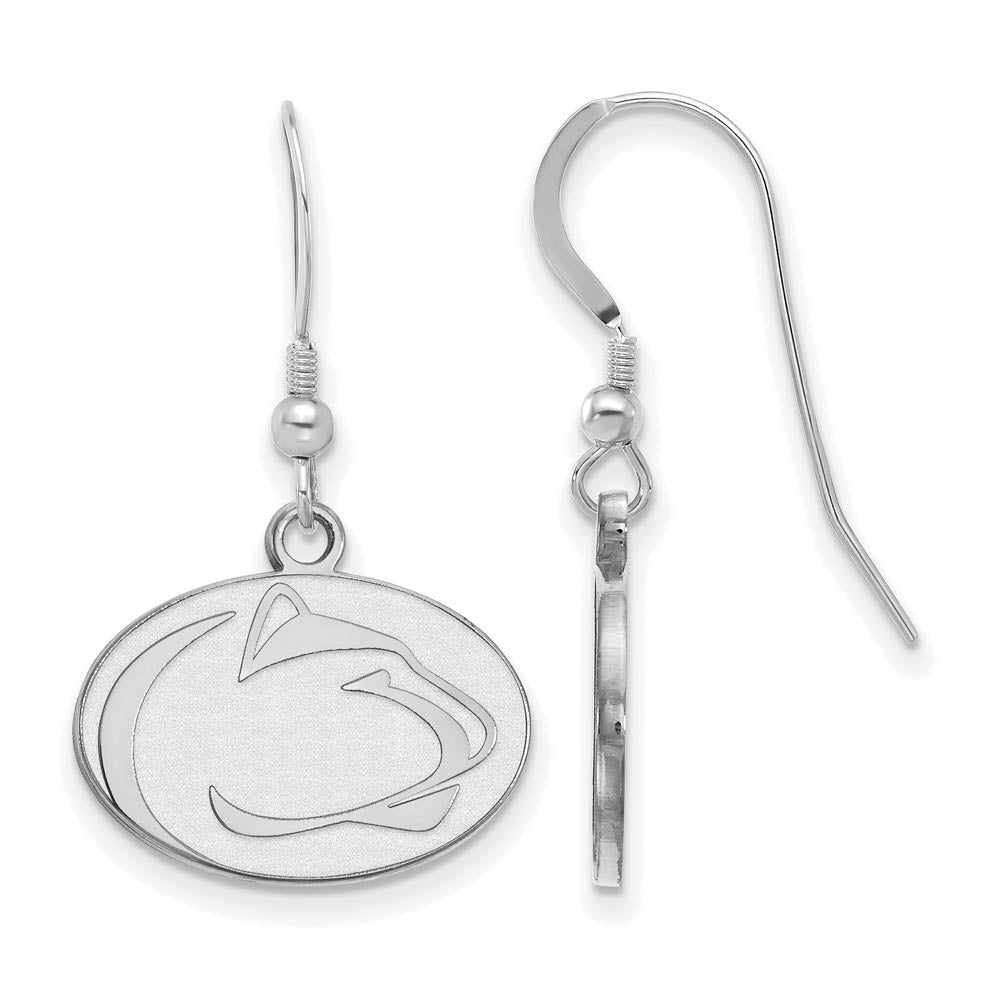 Sterling Silver Penn State University Small Dangle Earrings, Item E14070 by The Black Bow Jewelry Co.
