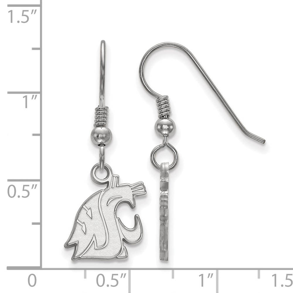 Alternate view of the Sterling Silver Washington State Small Dangle Earrings by The Black Bow Jewelry Co.